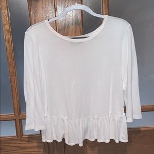 White quarter sleeve blouse